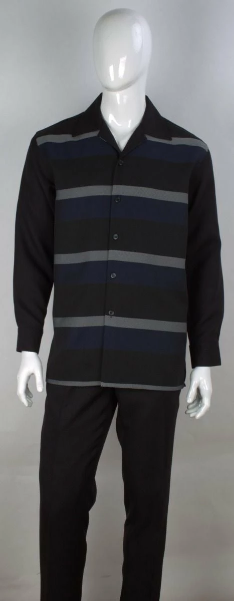 Royal Diamond Men's 2 Piece Walking Suit - Smooth Stripes 3 Royal Diamond Men's 2 Piece Walking Suit - Smooth Stripes