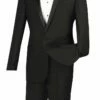 Vinci Men's 2 Piece Wool Feel Slim Fit Tuxedo - Shawl Collar 2 Vinci Men's 2 Piece Wool Feel Slim Fit Tuxedo - Shawl Collar -Empire Shop t ss black