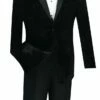 Vinci Men's 2 Piece Wool Feel Slim Fit Tuxedo - Velvet Jacket