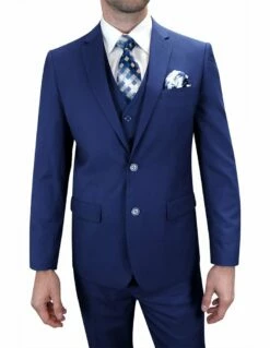 Statement Men's 100% Wool 3 Piece Suit - Bold Colors 14 Statement Men's 100% Wool 3 Piece Suit - Bold Colors -Empire Shop ts 2v sapphire