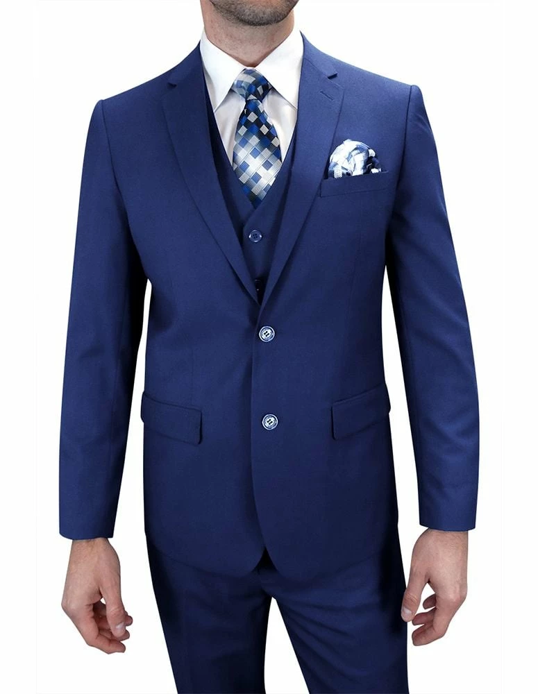Statement Men's 100% Wool 3 Piece Suit - Bold Colors 8 Statement Men's 100% Wool 3 Piece Suit - Bold Colors - Image 6