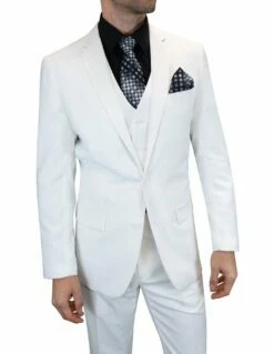 Statement Men's 100% Wool 3 Piece Suit - Bold Colors 15 Statement Men's 100% Wool 3 Piece Suit - Bold Colors -Empire Shop ts 2v white 21 1