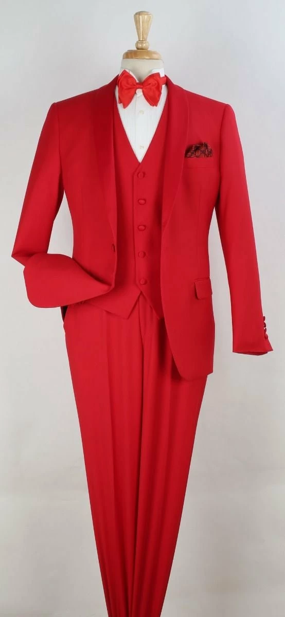 Apollo King Men's 3pc Fashion Tuxedo - Bold Solid Colors 3 Apollo King Men's 3pc Fashion Tuxedo - Bold Solid Colors