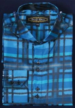 Daniel Ellissa Men's Fashion Dress Shirt - Rugged Checker 15 Daniel Ellissa Men's Fashion Dress Shirt - Rugged Checker -Empire Shop turquoise 10