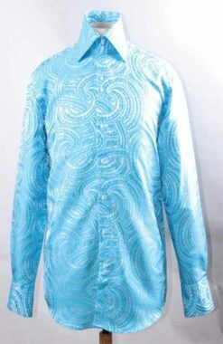 Daniel Ellissa Men's Fashion Dress Shirt - Braided Swirl 11 Daniel Ellissa Men's Fashion Dress Shirt - Braided Swirl -Empire Shop turquoise 1 2