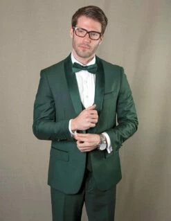 Statement Men's 3 Piece 100% Wool Tuxedo - Bold Colors -Empire Shop tux sh hunter hunter 2