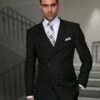 Statement Men's 2 Piece 100% Wool Fashion Suit - Solid Color -Empire Shop tzd 100 black 1 4