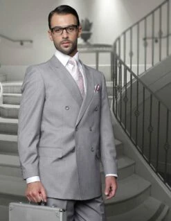 Statement Men's 2 Piece 100% Wool Fashion Suit - Bold Color -Empire Shop tzd 100 grey 1 2