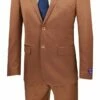 Vinci Men's 2 Piece Wool Feel Slim Fit Suit - Subtle Texture