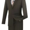 Vinci Men's 2 Piece Wool Feel Slim Fit Suit - Refined Solid -Empire Shop us900 1 black
