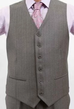 Tazio Men's 3 Piece Executive Suit - Textured Solid -Empire Shop vest 2 3 1