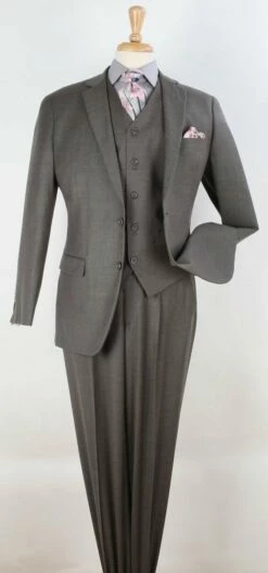 Apollo King Men's Outlet 100% Wool Suit - Classic Executive -Empire Shop w30305 28