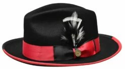 Bruno Capelo Men's Fedora Style Wool Hat - Firm Australian Wool -Empire Shop winstonebr opt