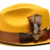 Bruno Capelo Men's Fedora Style Wool Hat - Firm Australian Wool