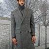 Statement Men's Outlet Full Length 100% Wool Top Coat - Double Breasted -Empire Shop wj 101 gray 11