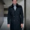 Statement Men's 3/4 Length 100% Wool Top Coat - Double Breasted