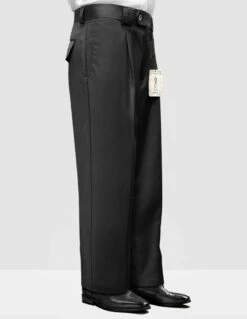 Statement Men's 100% Wool Pant - Pleated Wide Leg 26 Statement Men's 100% Wool Pant - Pleated Wide Leg -Empire Shop wp 100 charcoal