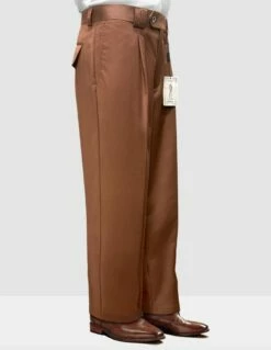 Statement Men's 100% Wool Pant - Pleated Wide Leg 27 Statement Men's 100% Wool Pant - Pleated Wide Leg -Empire Shop wp 100 copper