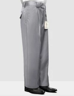 Statement Men's 100% Wool Pant - Pleated Wide Leg 28 Statement Men's 100% Wool Pant - Pleated Wide Leg -Empire Shop wp 100 grey
