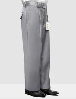 Zacchi Men's Wide Leg Pants - Classic Pleated Style -Empire Shop wp 100 grey 31