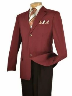 Vinci Men's Outlet Single Breasted Poplin Blazer - 2 Button Jacket -Empire Shop z 2pp burgundy2 large cd6e9117 62d9 4d32 84cf e561da7ea45c 1024x 30