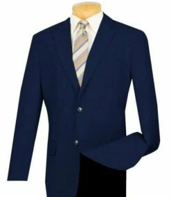 Vinci Men's Single Breasted Poplin Blazer - 2 Button Jacket -Empire Shop z 2pp navy 573adc63 cc59 43e5 8fd4 a67f56dda97c 1024x