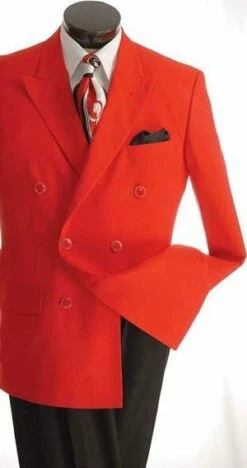 Vittorio St. Angelo Men's Double Breasted Blazer - Brass Buttons -Empire Shop z762ta 2 3 1