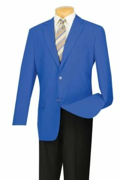 Vinci Men's Outlet Single Breasted Poplin Blazer - 2 Button Jacket