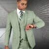 Statement Men's 100% Wool 3 Piece Suit - Bold Solid Colors 1 Statement Men's 100% Wool 3 Piece Suit - Bold Solid Colors -Empire Shop zargala applegreen